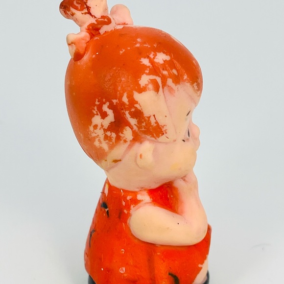 Vintage 1972 Pebbles Rubber Finger Puppet The Flintstones Knickerbocker - Picture 4 of 7